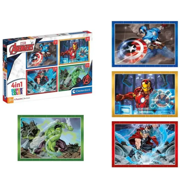 Marvel: Avengers 4-in-1 Supercolor Puzzle - Clementoni Bild 2
