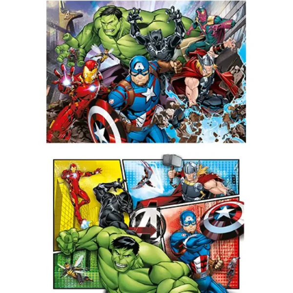 Marvel Avengers Supercolor 2-in-1 Puzzle 2x60 Teile - Clementoni Bild 2