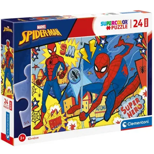 Marvel: Spider-Man Supercolor Maxi Puzzle 24-teilig - Clementoni Bild 1