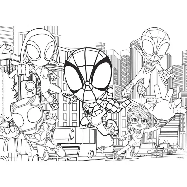 Marvel Spidey 2-in-1-Puzzle und Ausmalbild, 24-teilig, 35 x 25 cm – Lisciani Bild 2