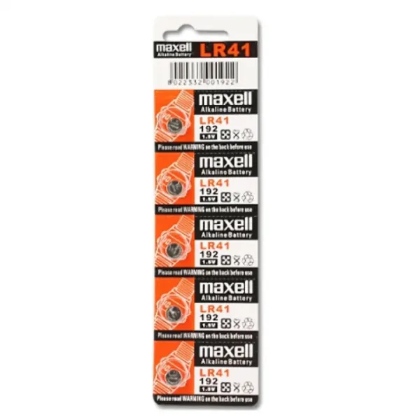 Maxell: Alkaline-Knopfzelle LR41 1,5V in 10er-Blisterpackung Bild 1