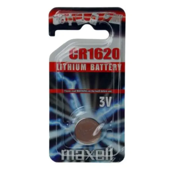 Maxell: Alkalische Lithium-Knopfzelle CR1620 1 Stück in Blisterverpackung Bild 1