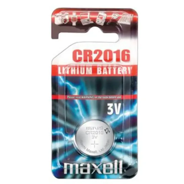Maxell: Alkalische Lithium-Knopfzelle CR2016 1 Stück in Blisterverpackung Bild 1