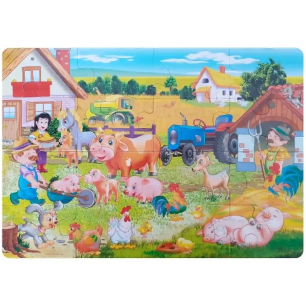 Maxi-Puzzle mit Bauernhoftieren - D-Toys Bild 2