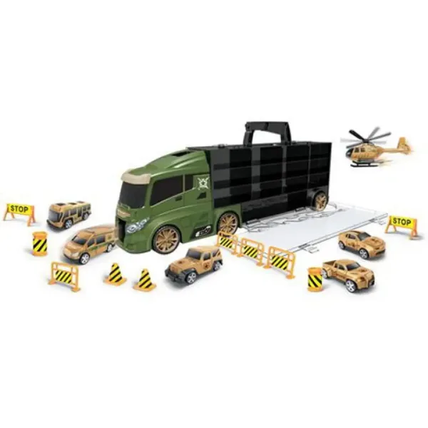 Mega Militär-LKW tragbares Spielset 16-teilig Bild 2