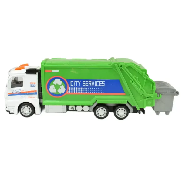 Metal Gear: Müllwagen mit Schwungrad aus Metall in verschiedenen Ausführungen, 19 cm, 1 Stück Bild 3