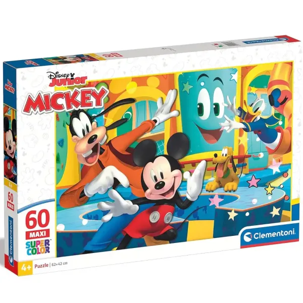 Micky Maus und seine Freunde – 60-teiliges Maxi-SuperColor-Puzzle – Clementoni Bild 1