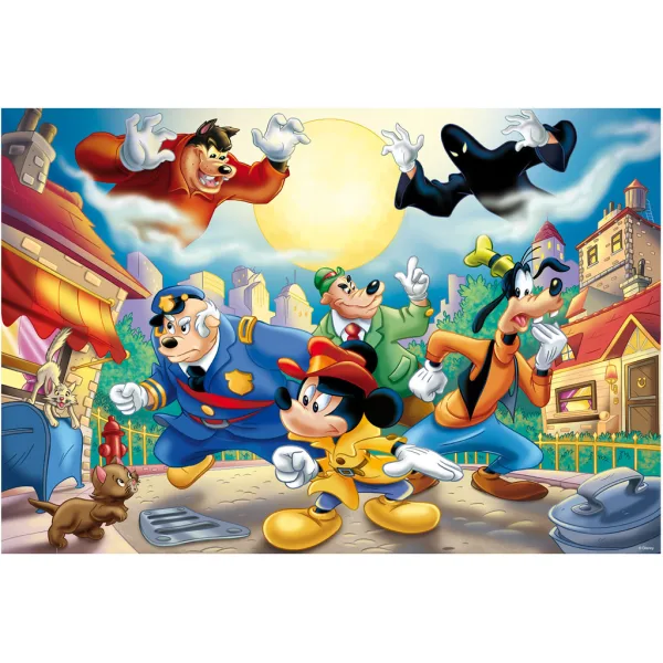 Micky Maus – Der Detektiv 2-in-1-Puzzle und Ausmalbild, 108 Teile, 50 x 35 cm – Lisciani Bild 2