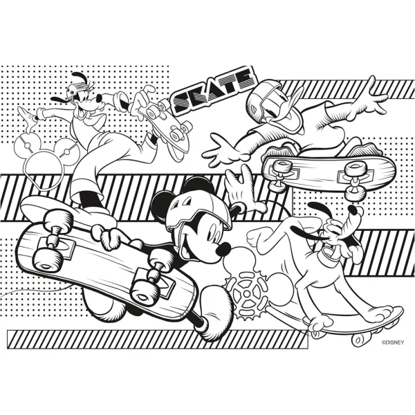 Micky Maus 2-in-1 60-teiliges Puzzle und Malbuch 50x35cm – Lisciani Bild 3
