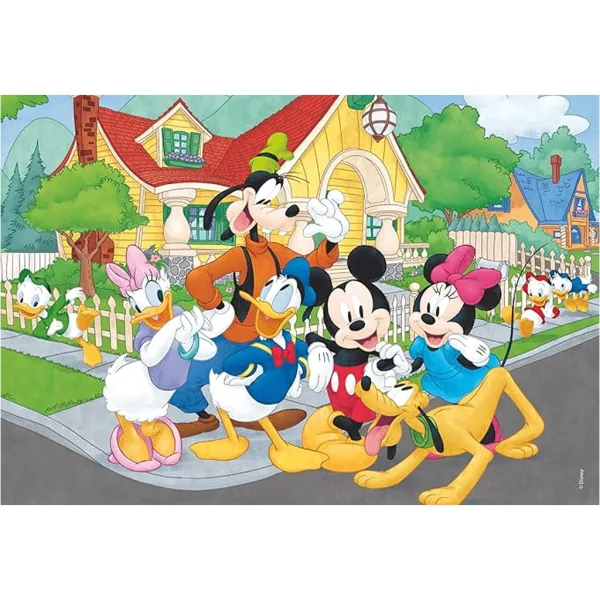 Micky Maus 2-in-1 Maxi-Puzzle mit 2x12 Teilen und Ausmalbildern - Lisciani Bild 2