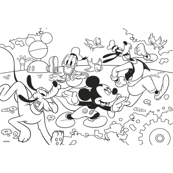 Micky Maus 2-in-1-Puzzle und Ausmalbild, 250 Teile, 50x35cm – Lisciani Bild 3