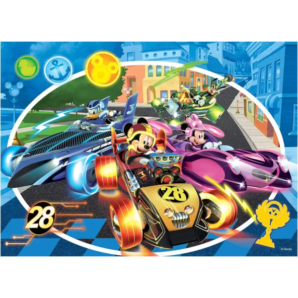 Micky Maus 2-in-1 Puzzle und Malset mit 24 Teilen, 50x35 cm – Lisciani Bild 2