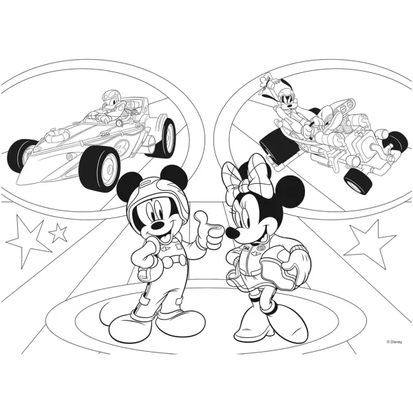 Micky Maus 2-in-1 Puzzle und Malset mit 24 Teilen, 50x35 cm – Lisciani Bild 3
