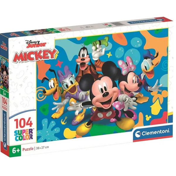 Micky Maus und seine Freunde 104-teiliges Supercolor Puzzle – Clementoni Bild 1