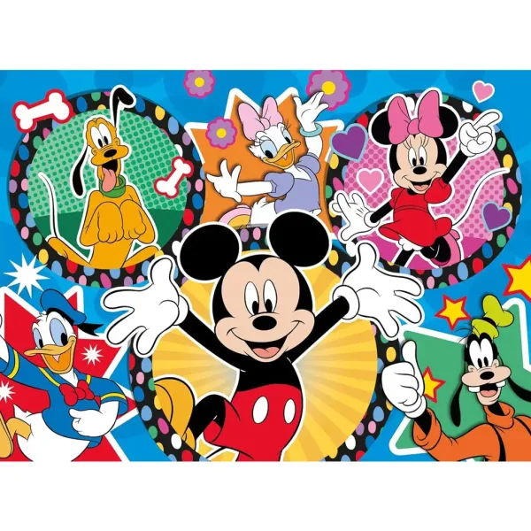 Micky Maus und seine Freunde 2-in-1 24-teiliges Eco-Mini-Puzzle und Ausmalbild 35x25cm – Lisciani Bild 2