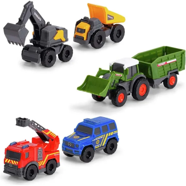 Micro City 5-teiliges Set aufklappbarer Spielzeugautos - Dickie Toys Bild 3