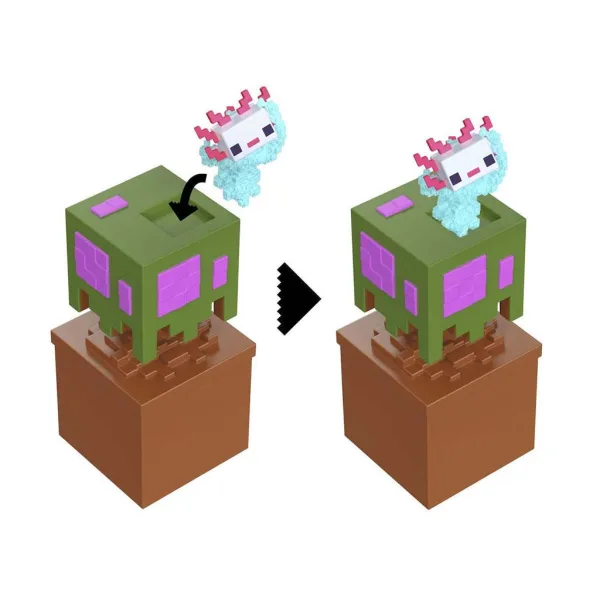 Minecraft Reveal Minifigur im Aufbewahrungswürfel – Eiche – Mattel Bild 4