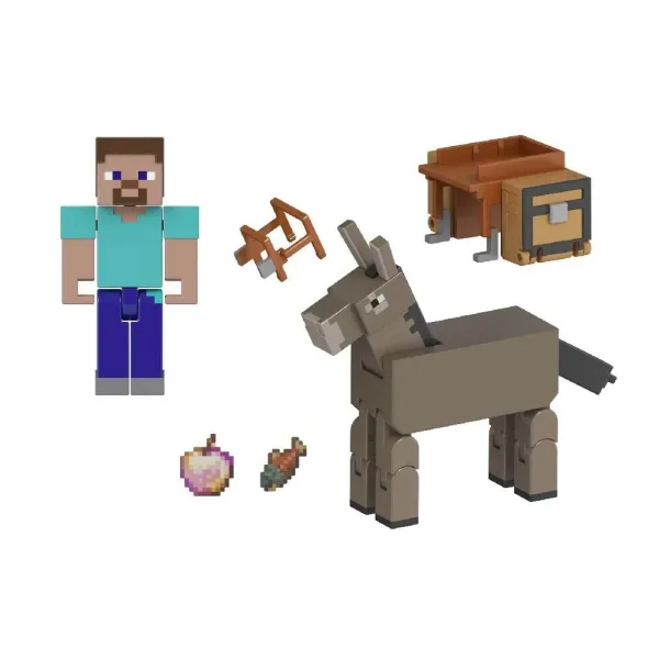 Minecraft: Steve und Esel Figuren-Set – Mattel Bild 2