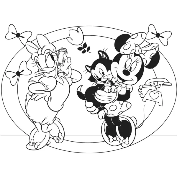 Minnie Maus und Daisy Duck Abenteuer 2-in-1 Eco Maxi Puzzle mit 24 Teilen und Malvorlage 70x50cm – Lisciani Bild 3
