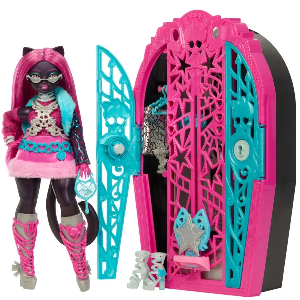Monster High: Die Geheimnisse der schaurig guten Freunde – Schaurige Ermittlungen: Hauntlywood-Geheimnisse Catty Noir Puppe - Mattel Bild 2