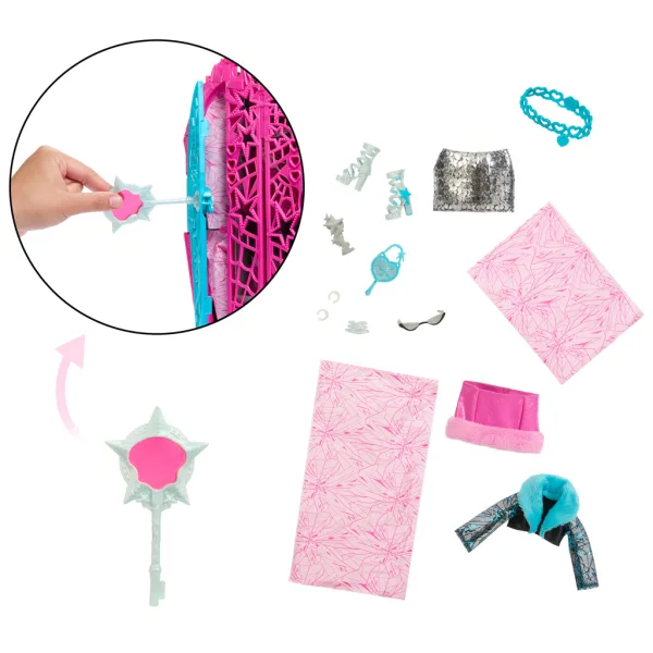 Monster High: Die Geheimnisse der schaurig guten Freunde – Schaurige Ermittlungen: Hauntlywood-Geheimnisse Catty Noir Puppe - Mattel Bild 5