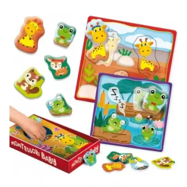 Montessori: Baby Box Fertigkeitsentwicklungs-Formenpuzzle - Tiere Bild 2