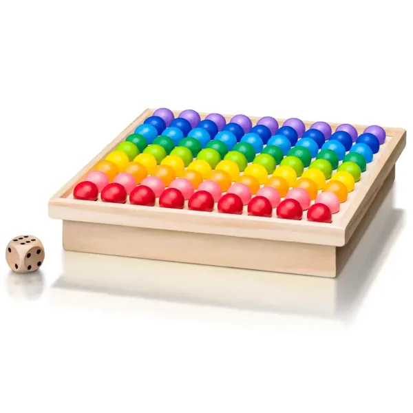 Montessori Regenbogen Kugeln Entwicklungs-Spiel - Woodyland Bild 2