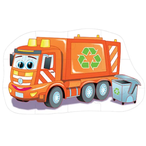 Müllwagen Riesen-Bodenpuzzle 12-teilig Bild 2