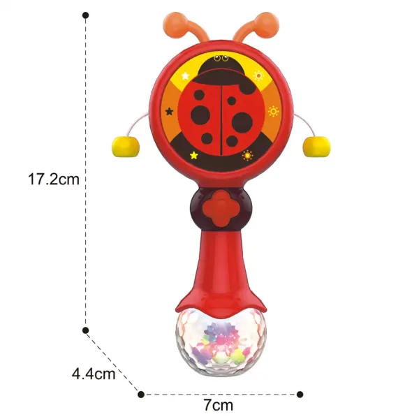 Music World: Marienkäfer-Trommel mit Kugeln 17cm Bild 3