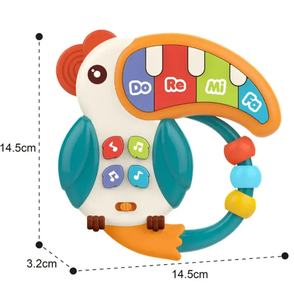 Music World: Musizierender Tukan-Klavier 14cm Bild 3