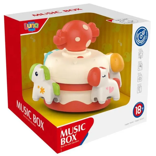 Musikbox in orangefarbener Farbe Bild 1