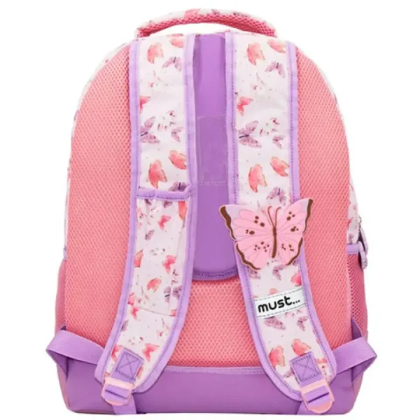 Must Schmetterling 3-Fächer 3D-Schulranzen, Rucksack 32x18x43cm Bild 2