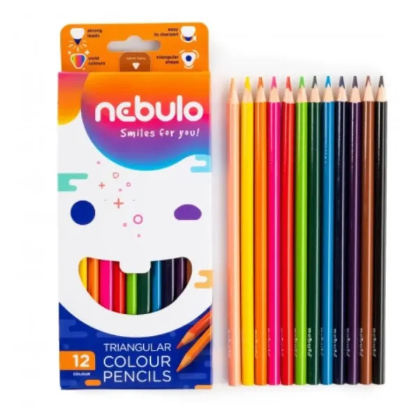 Nebulo: 12er-Set dreieckige Buntstifte Bild 2