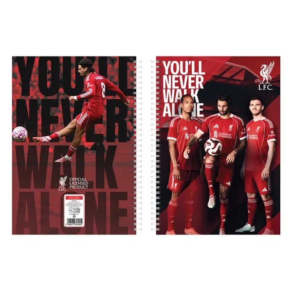 Nebulo: Liverpool Spiralheft, kariert, 70 Blatt, A4, 1 Stück Bild 2
