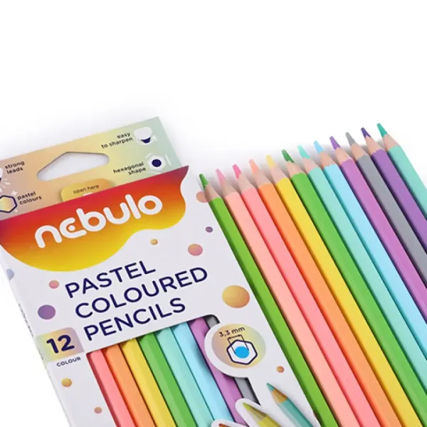 Nebulo: Pastellfarbene Buntstift-Set, 12er-Pack Bild 2