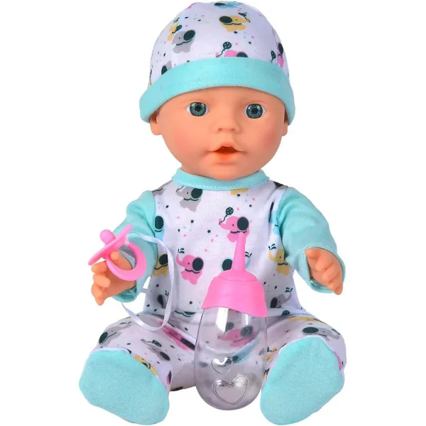 New Born Baby Fläschchenpuppe im Elefanten-Outfit – Simba Toys Bild 2