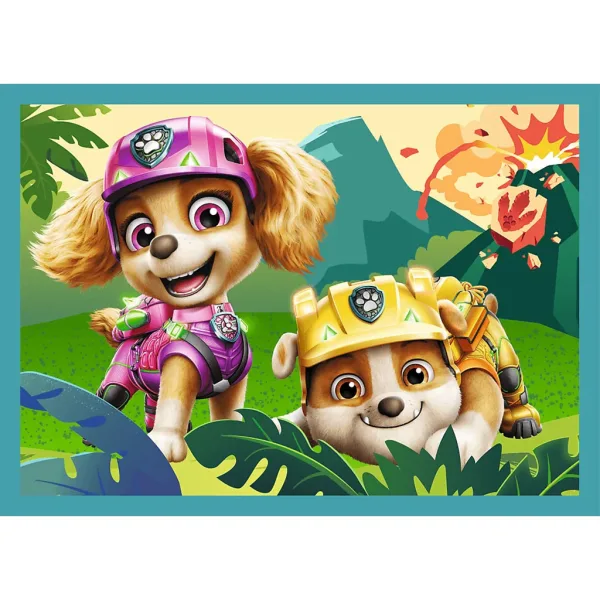 Paw Patrol Abenteuer auf der Dino-Insel 4-in-1 Puzzle-Set - Trefl Bild 2