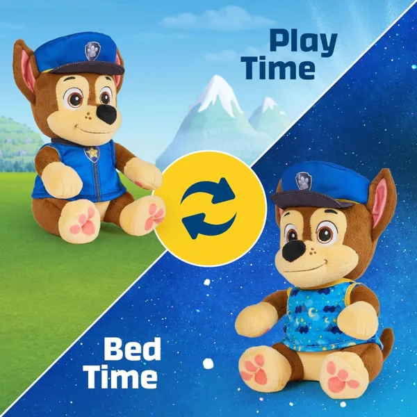 Paw Patrol: Chase Schlaf-Plüschfigur mit wendbarer Kleidung 25cm – Spin Master Bild 4