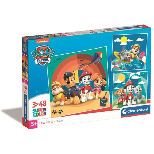 Paw Patrol Super Color 3-in-1 Puzzle - Clementoni Bild 1