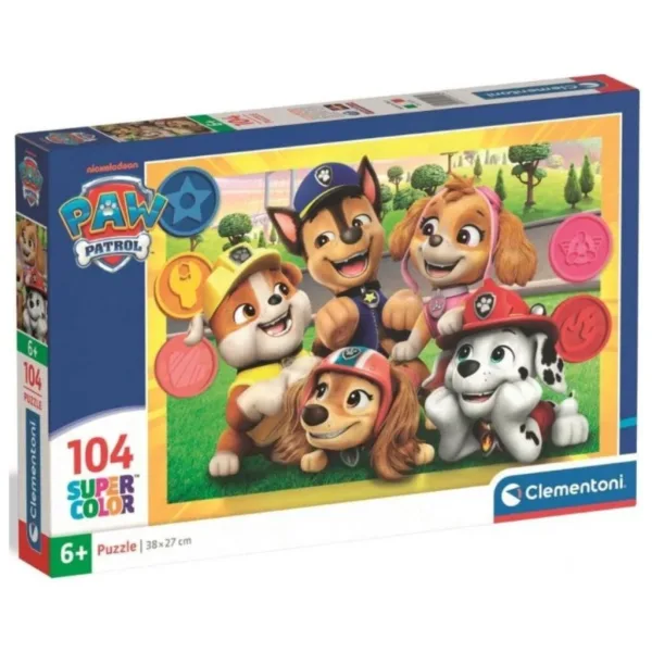 Paw Patrol Super Color Puzzle 104 Teile - Clementoni Bild 1