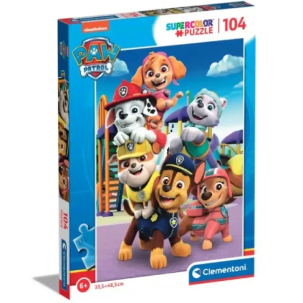 Paw Patrol Supercolor 104-teiliges Puzzle - Clementoni Bild 1