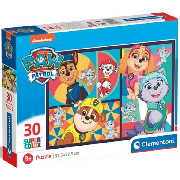 Paw Patrol Supercolor Puzzle 30-teilig - Clementoni Bild 1