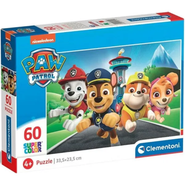 Paw Patrol Supercolor Puzzle 60-teilig - Clementoni Bild 1