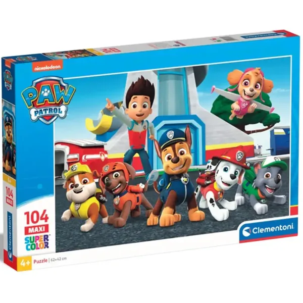 Paw Patrol einsatzbereit 104-teiliges Maxi Supercolor Puzzle - Clementoni Bild 1