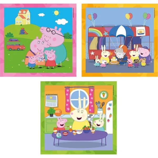 Peppa Wutz 3x48-teiliges Super Color Puzzle - Clementoni Bild 2