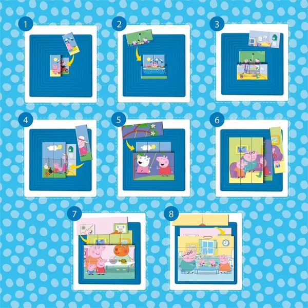 Peppa Wutz 8-in-1, 25-teiliges progressives Puzzle – Lisciani Bild 4