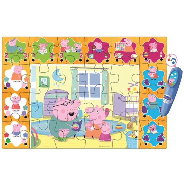 Peppa Wutz interaktives 24-teiliges Bodenpuzzle - Clementoni Bild 3