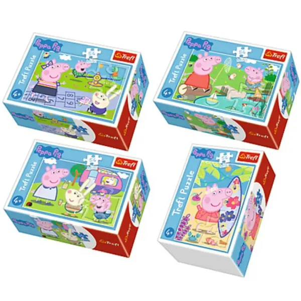Peppa Wutz schönste Tage 54-teiliges Mini-Puzzle 4 verschiedene - Trefl Bild 1