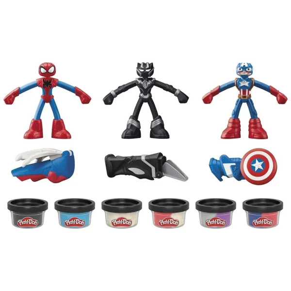 Play‑Doh: Marvel – Heldenhafte Abenteuer Knet‑Set mit 3 Figuren – Hasbro Bild 3