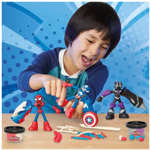 Play‑Doh: Marvel – Heldenhafte Abenteuer Knet‑Set mit 3 Figuren – Hasbro Bild 4